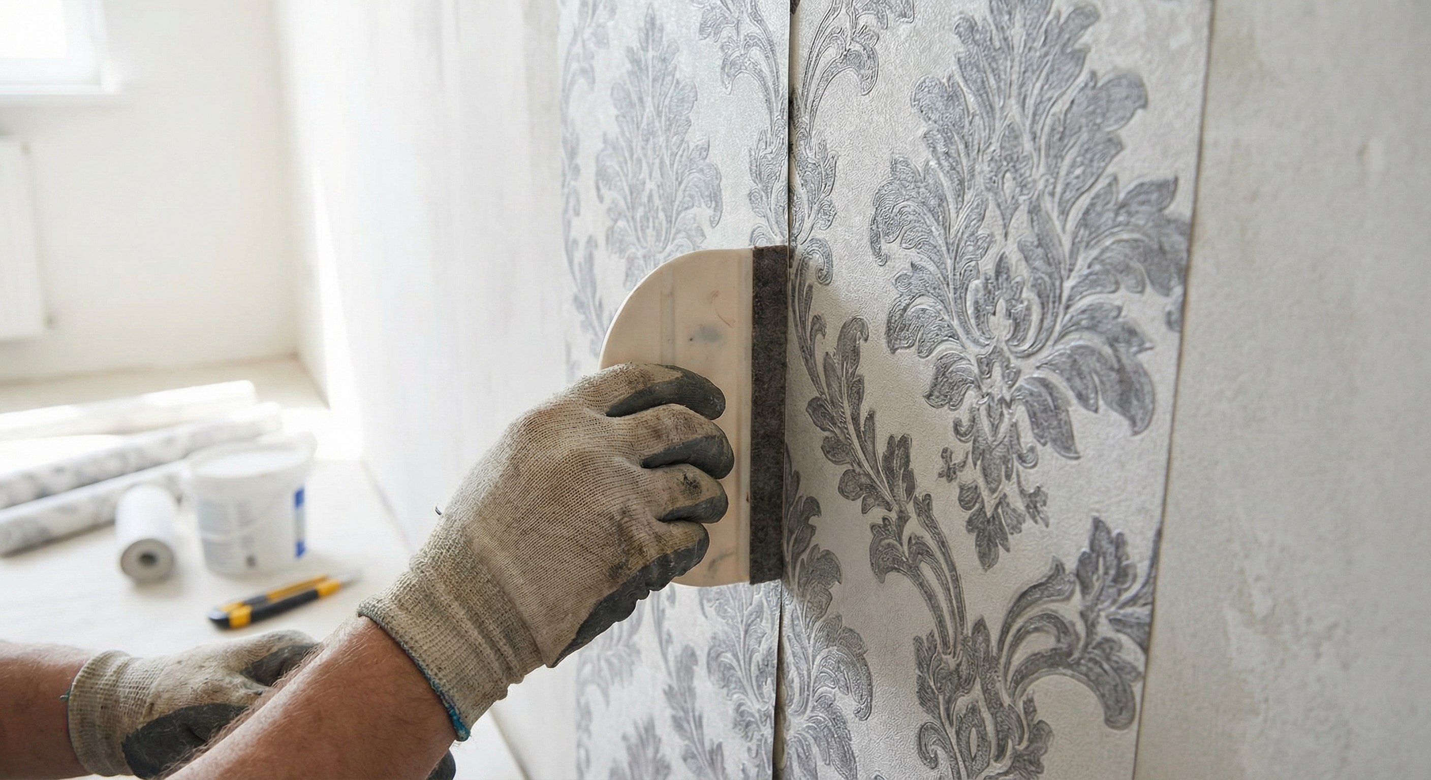 Wallpaper Hanging by New Decorating in Bath